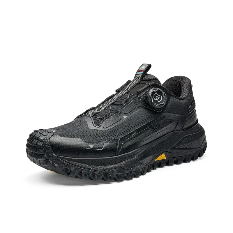 Kappa Anti Slip Wear Resistant Low Top Running Shoes Men's Black Silver-2