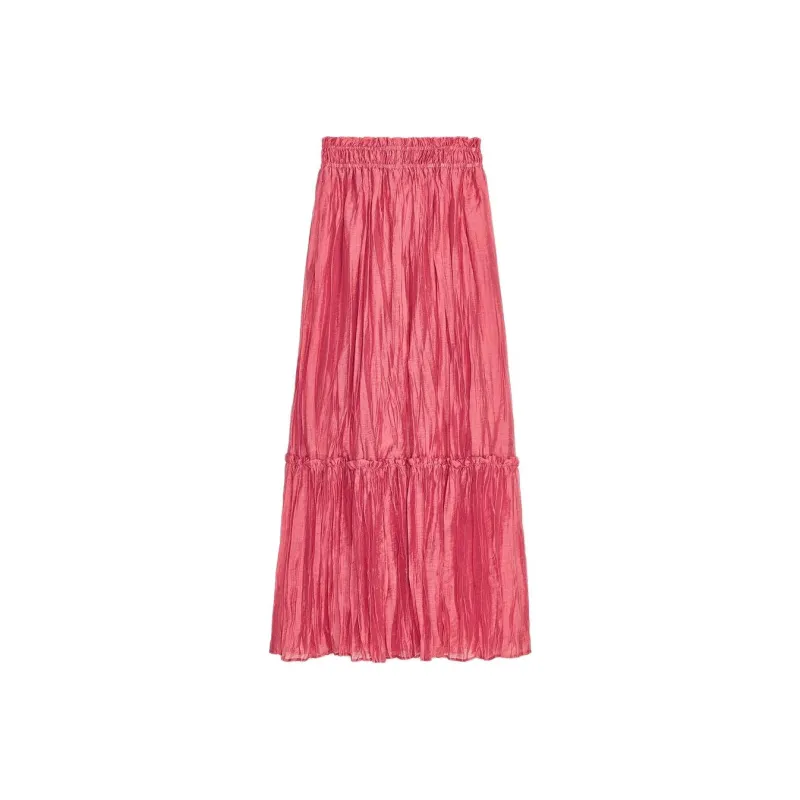 ZARA Casual Long Skirt Women's Medium Pink-1