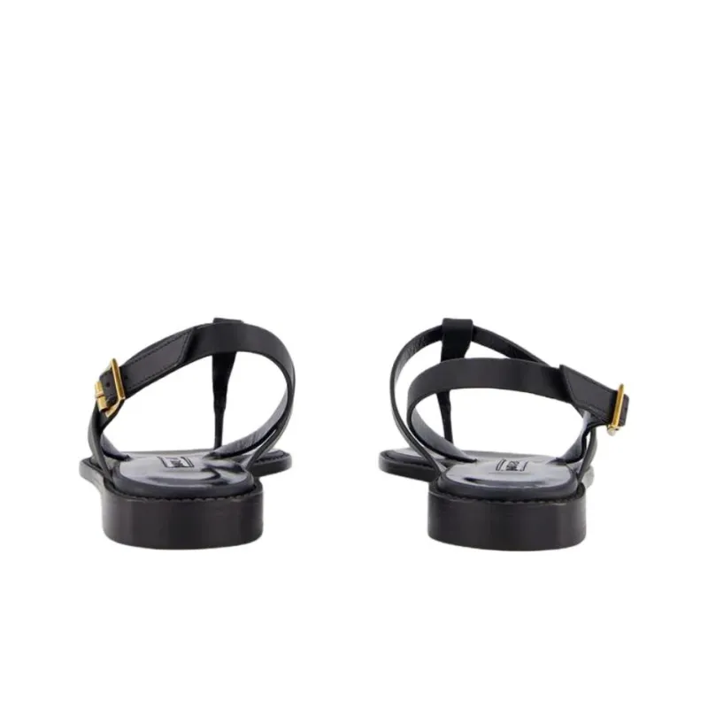 MANOLO BLAHNIK One Strap Sandals Women's Black-5