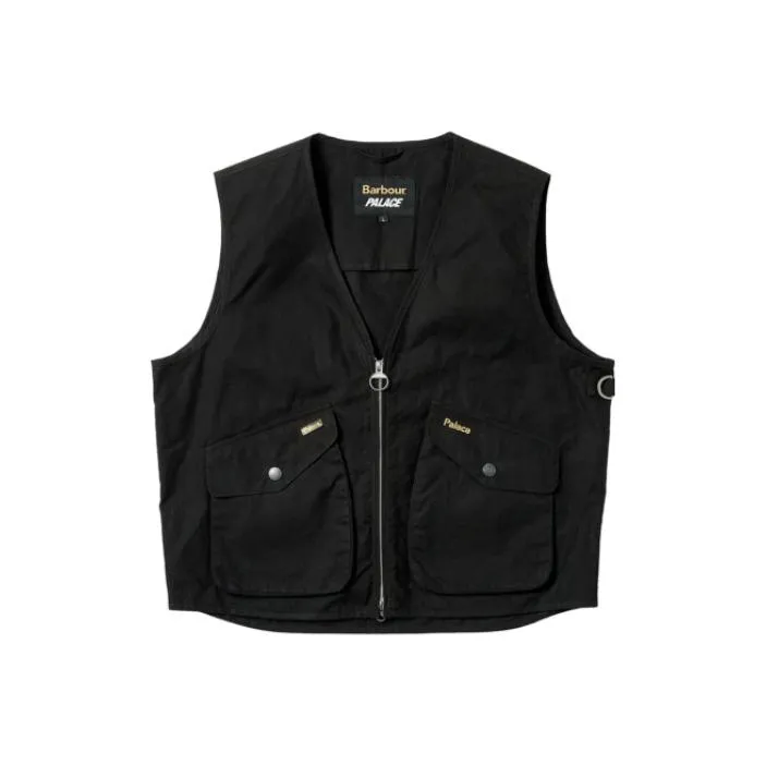 Barbour X PALACE X BARBOUR FW23 Co-brand Vests Unisex Black-0