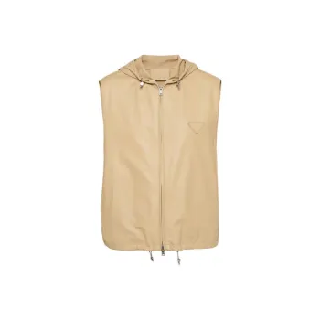 PRADA Leather Vest Vest Men's Beige