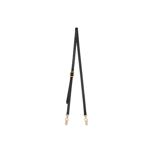 GUCCI Leather Bag Shoulder Strap Women's Black
