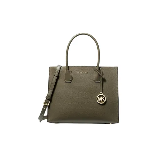 MICHAEL KORS Mercer Leather Shoulder Bag Crossbody Bag Handbag Large Size Women's Olive Green