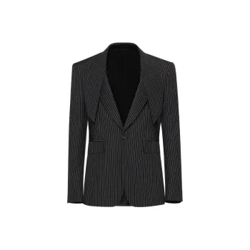 McQ Alexander McQueen Pinstripe-pattern Layered Blazer