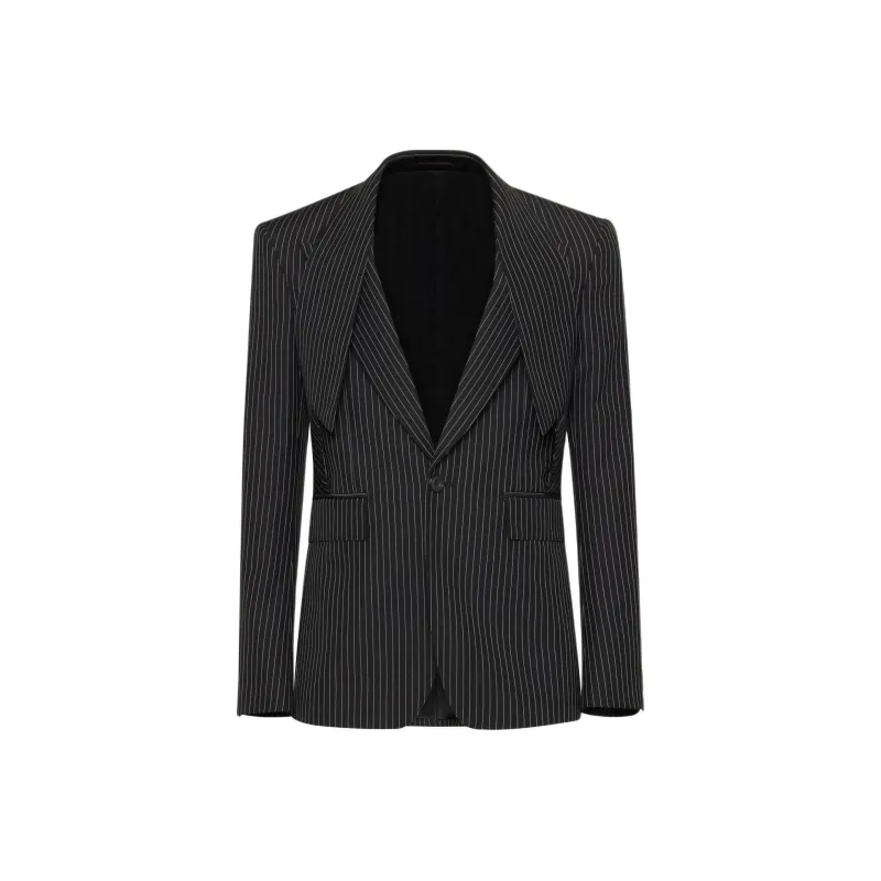 McQ Alexander McQueen Pinstripe-pattern Layered Blazer-0