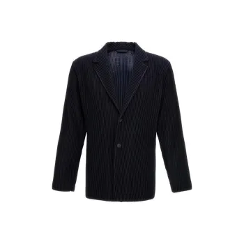 ISSEY MIYAKE Single Breasted Pleated Blazer
