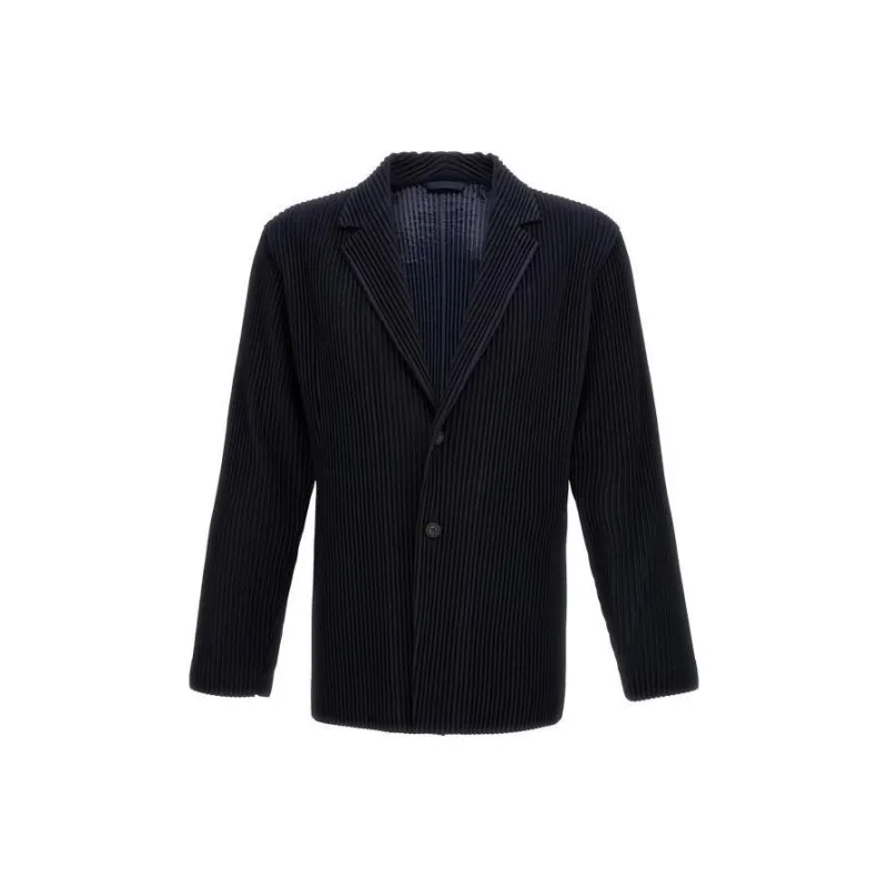 ISSEY MIYAKE Single Breasted Pleated Blazer-0