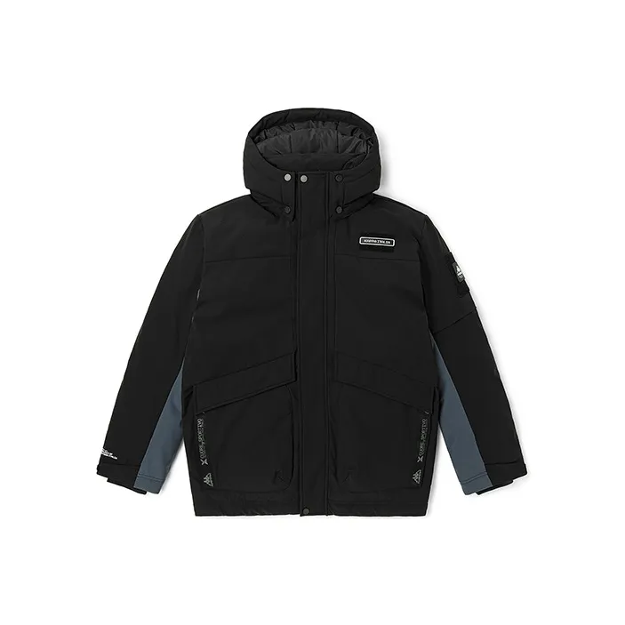 Kappa Letter Hooded Thickened Cropped Down Jacket Men's-3