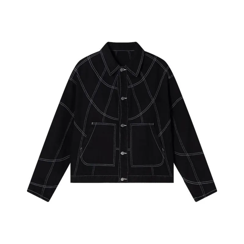 AFGK Denim Jackets Unisex Black-0