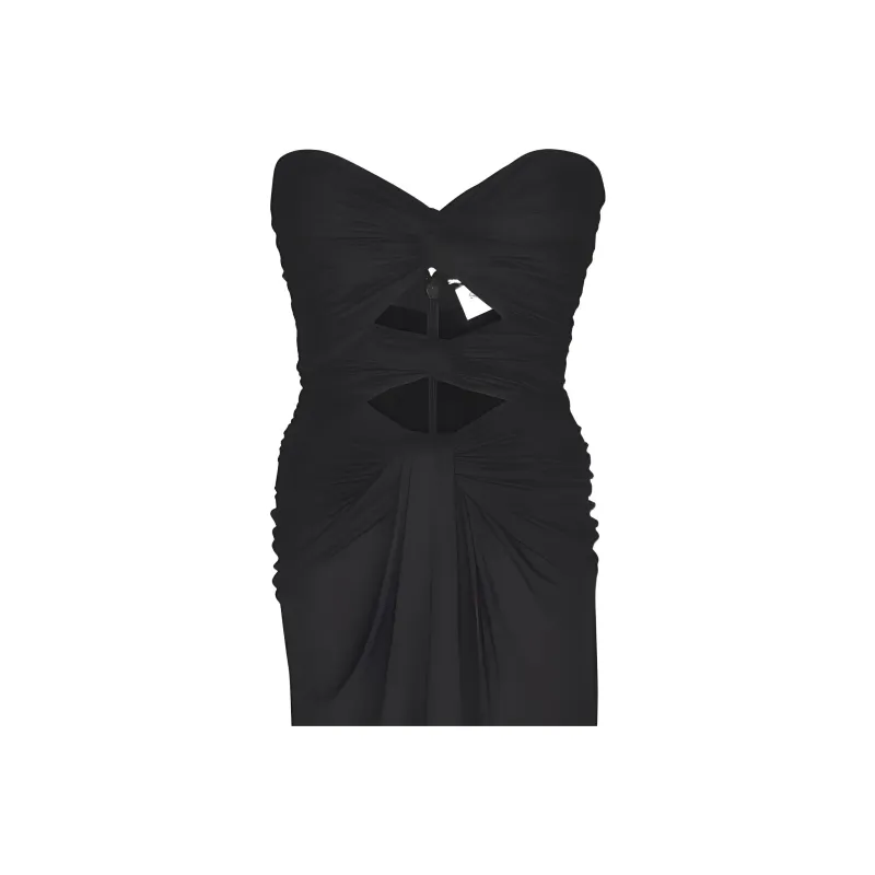 SAINT LAURENT Cut Out Sleeveless Mini Dress-4