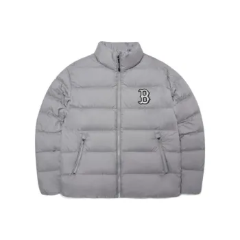 MLB Boston Team Down Jackets Men Silver
