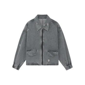 NANS STUDIO Jackets & Coats Men's Washed Gray