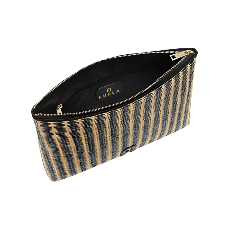 Furla Polyurethane Clutch Women's Black-2