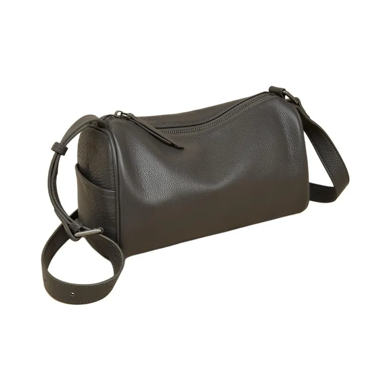 Old Man's Head Top Grain Cow Leather Shoulder Bag Regular Women's Multicolor-2