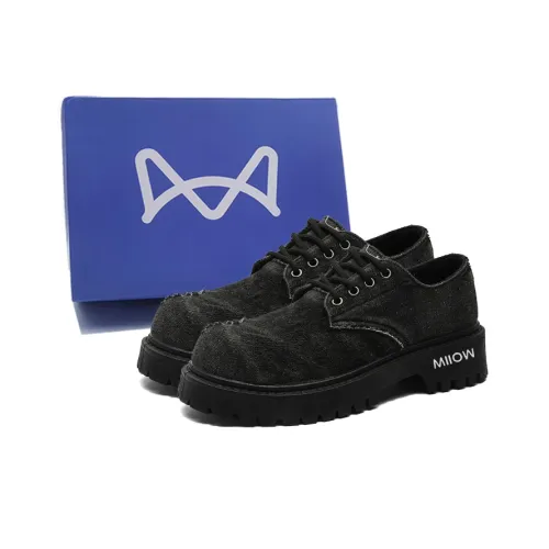 MIIOW Anti Slip Wear Resistant Low Top Casual Shoes Men's Black