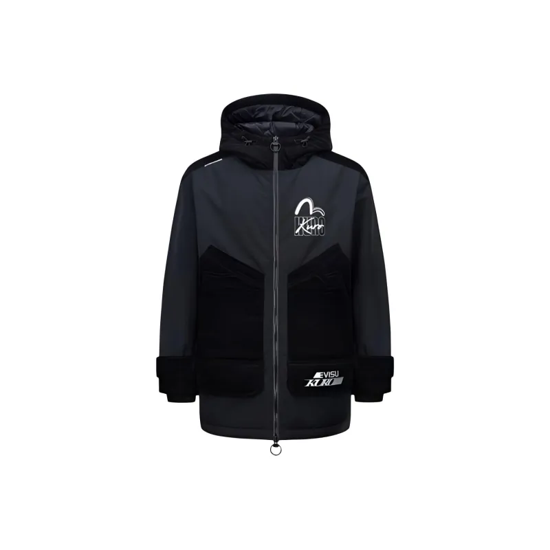 EVISU Puffer Jackets Men Black-0
