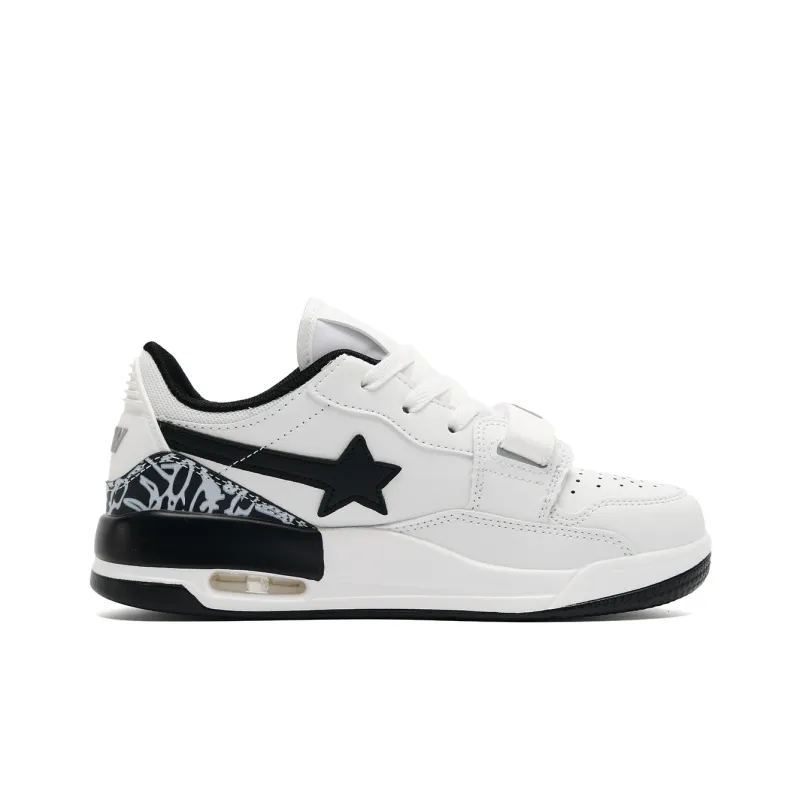 KAAVER OTTO Abrasion Resistant Breathable Balance Low Top Casual Shoes Unisex White Black-3