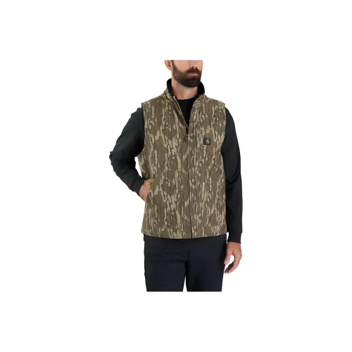 Carhartt 106099 RUGGED FLEX® DUCK SHERPA-LINED CAMO MOCK-NECK VEST Vest LOOSE FIT Men's Camo/Camouflage