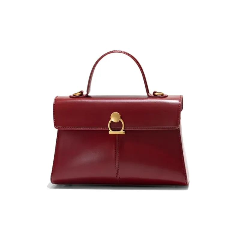 CLEVER& KETCH PU Shoulder Bag, Handbag Regular Women's Burgundy-0
