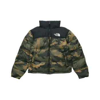 THE NORTH FACE 1996 Collection Down Jacket European Version Winter Unisex Green Camouflage