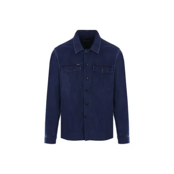 TF SS24 Denim Jacket Men's Marine Blue