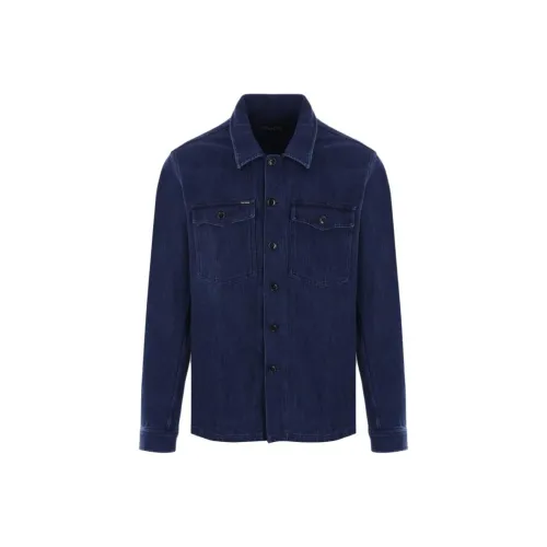 TF SS24 Denim Jacket Men's Marine Blue