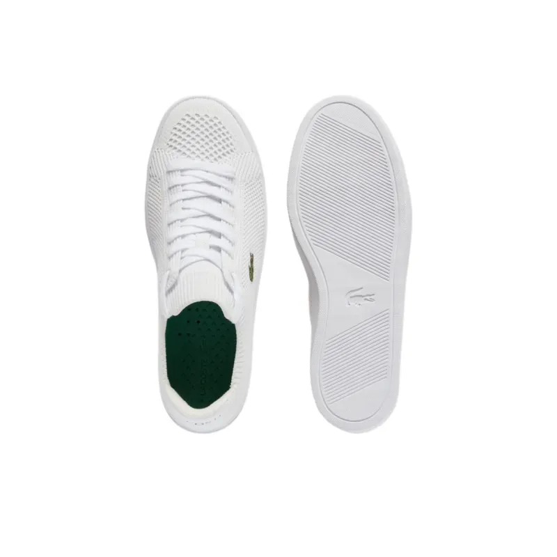 LACOSTE La Piquee 2.0 Abrasion Resistant Slip Resistant Low Top Skateboard Shoes Women's White-3