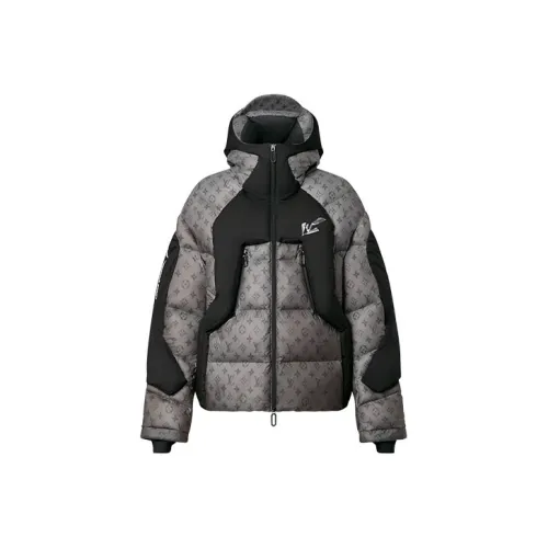 LOUIS VUITTON Down Jacket Winter Men's Gray