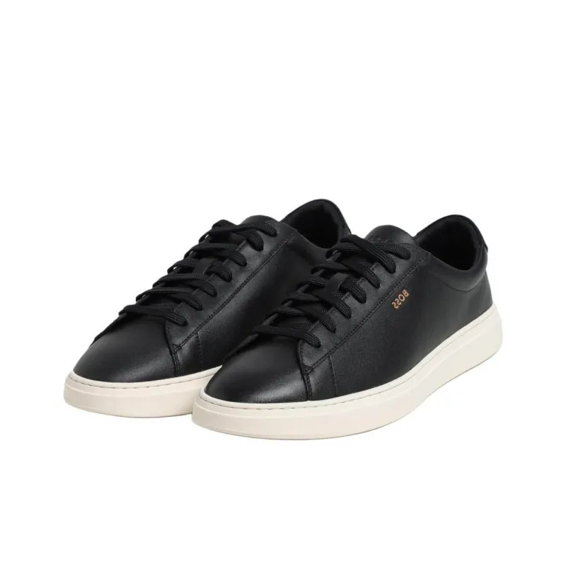 HUGO BOSS Low Top Skateboard Shoes Men's Black-3