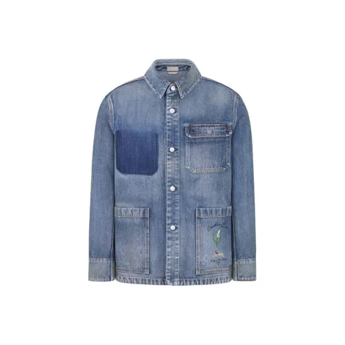 DIOR Collared Button Up Denim Jacket