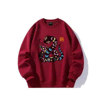 ZMOH Fleece Lined Crew Neck Sweatshirt Unisex