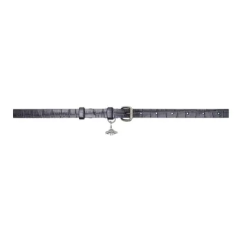 Vivienne Westwood Leather Belts Men's Gray Width 1.3cm