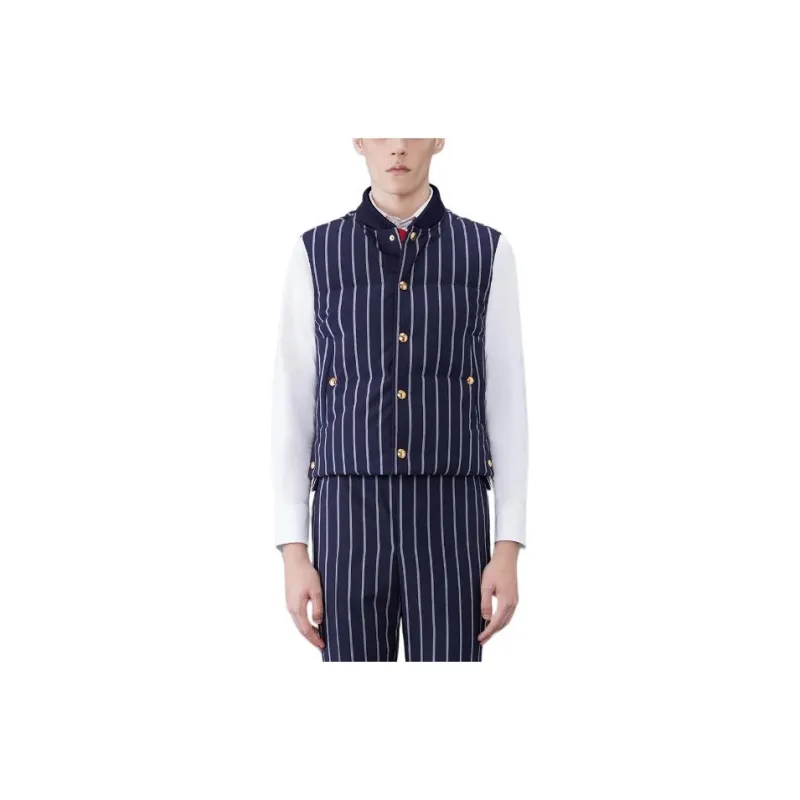 THOM BROWNE Striped Down Gilet-0