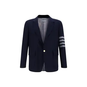 THOM BROWNE Single Breasted Striped Tailored Blazer