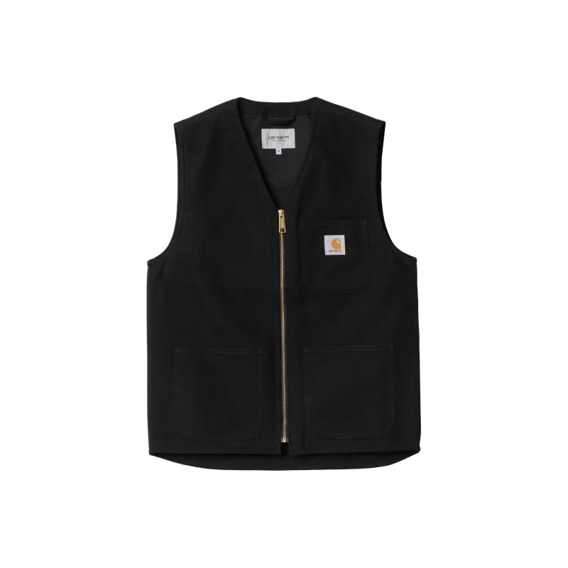 Carhartt WIP Logo Patch V Neck Zipped Vest-0