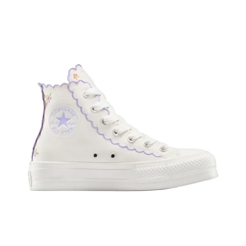 Converse Women's Chuck Taylor All Star Lift Platform High 'Scalloped Edges Embroidered Flowers' Women's-1