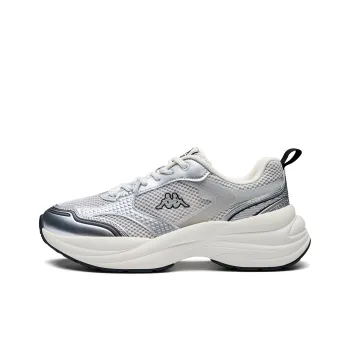 Kappa Anti-Slip Wear-Resistant Low-Top Chunky Sneakers Women's Silver