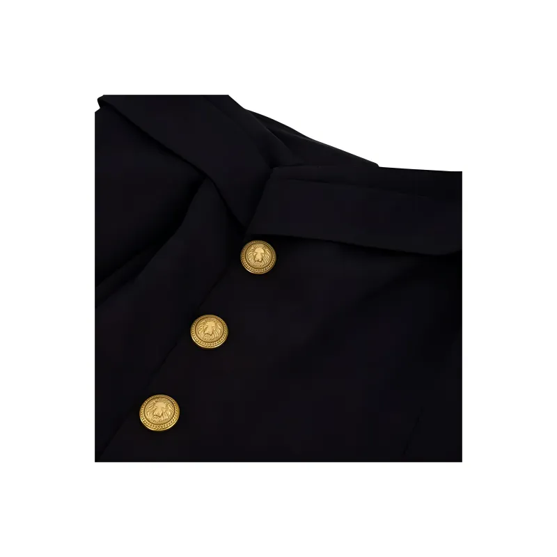 BALMAIN Long Sleeved Dresses Women's Black-2