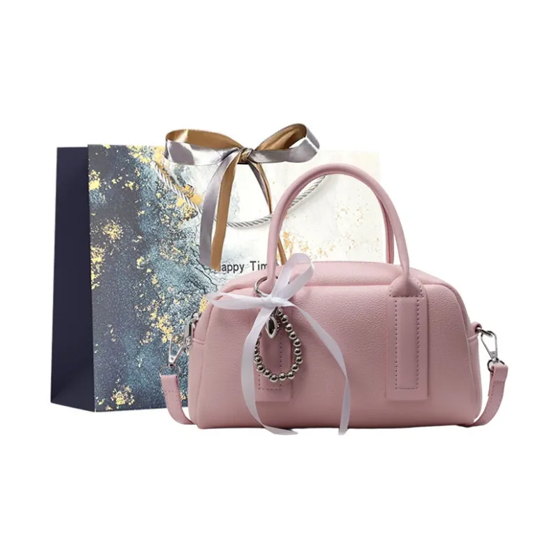 Iman's House PU One Shoulder Handbag Women's Ivory/Pink/Black/Yellow-4