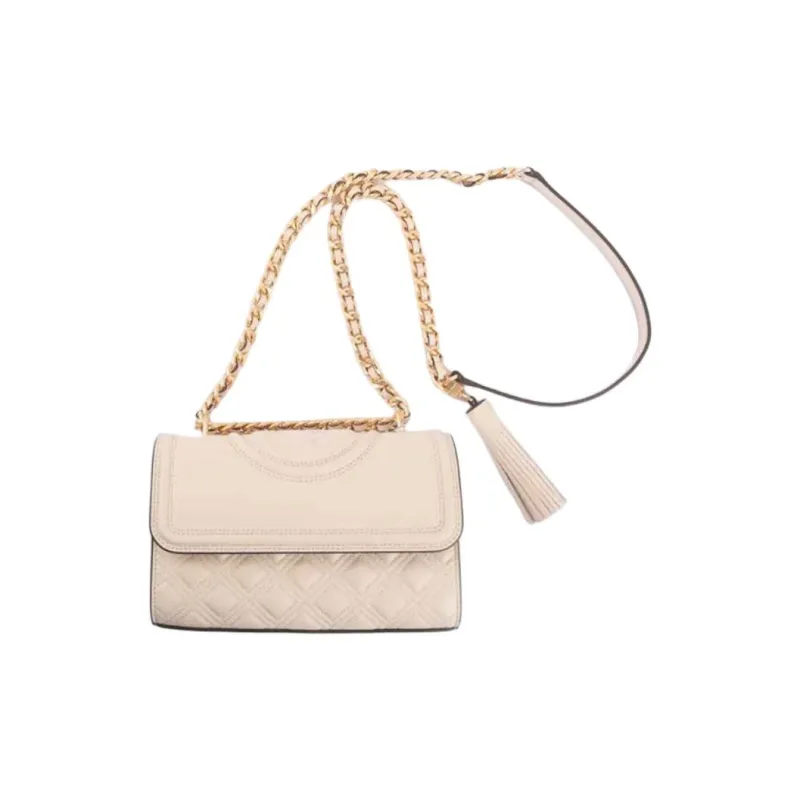 TORY BURCH Fleming Lambskin Shoulder Bag Women's Beige-2