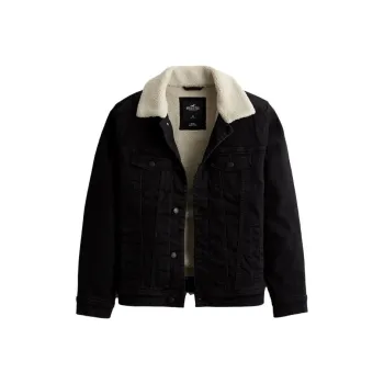 Hollister Jackets Men Black