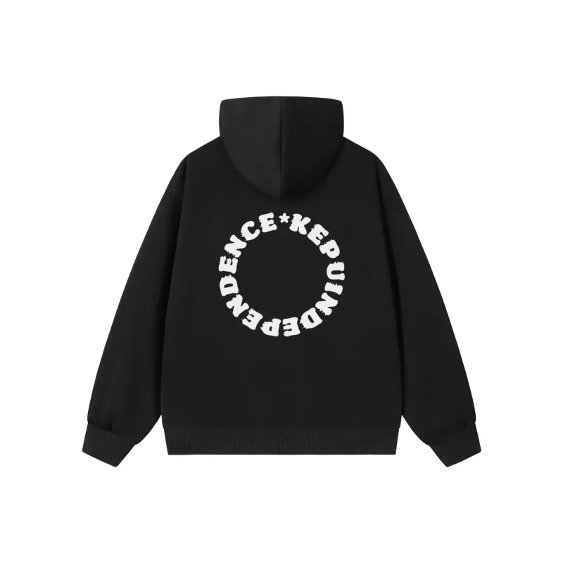 Kepu Sweatshirt Unisex Black Print Neon Green-2
