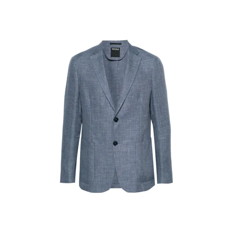 Ermenegildo Zegna Notched-lapels Single-breasted Blazer-0