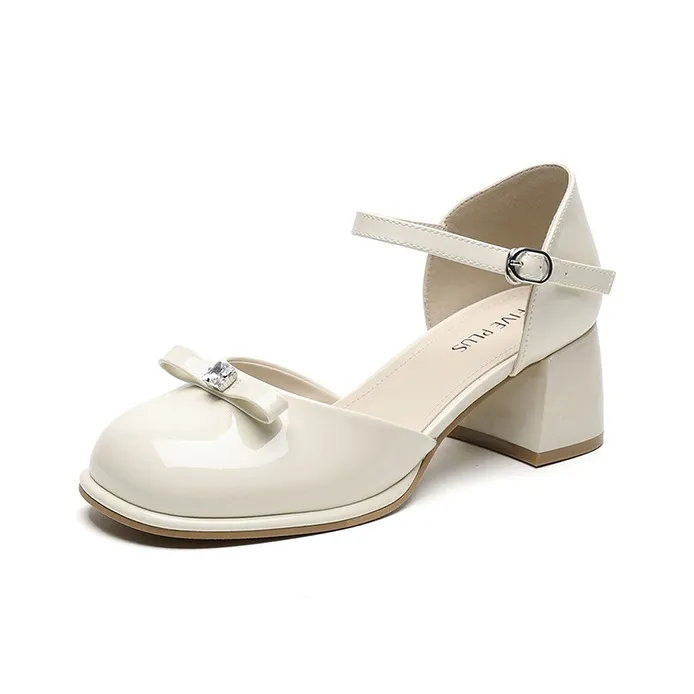 FIVE PLUS Chunky Heel High Heels Women's-1