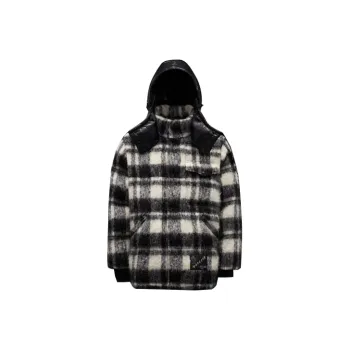 MONCLER GENIUS x Fragment Down Jacket Unisex Black White Plaid
