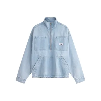 CALVIN KLEIN Denim Jacket Men's Denim Light Blue