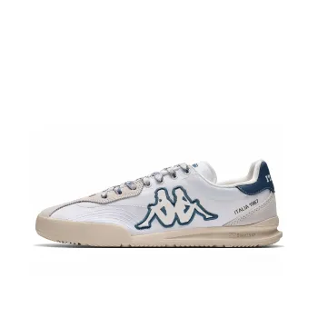 Kappa Back to Back Anti Slip Wear Resistant Low Top Skateboard Shoes Unisex White Blue
