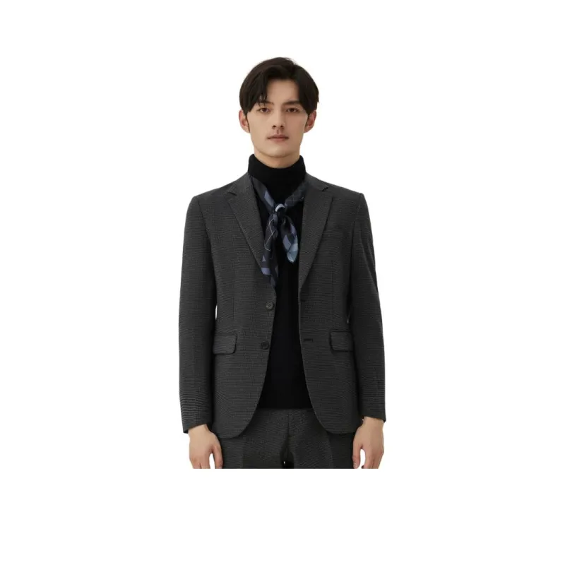 ZIOZIA Business Suits Men Navy Blue-0