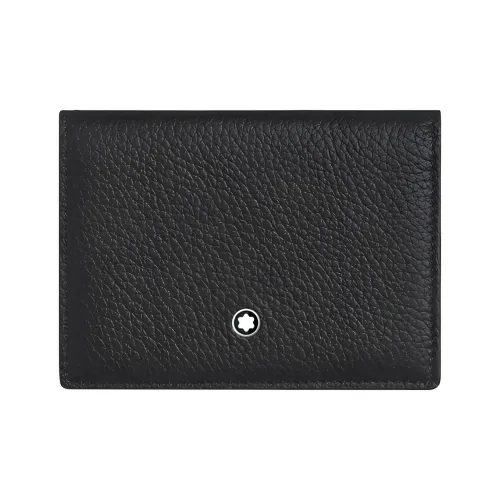 MONTBLANC Grain Leather Wallet, Card Holder Men's Black