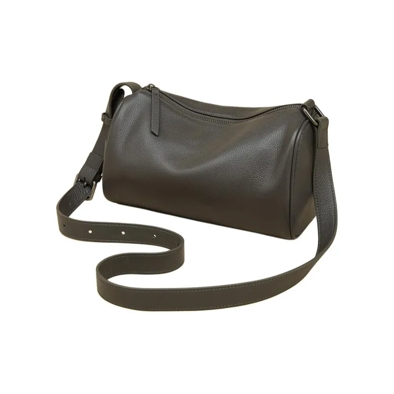 Old Man's Head Top Grain Cow Leather Shoulder Bag Regular Women's Multicolor-1